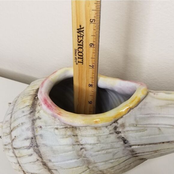 UNIQUE Conch Shell Planter Nautical Sealife Coastal Beach House Decor Italy 36/2 - Picture 9 of 12